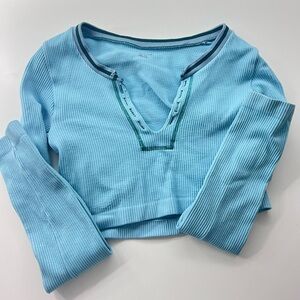 Urban Outfitters Go for Gold Long Sleeve Seamless Top